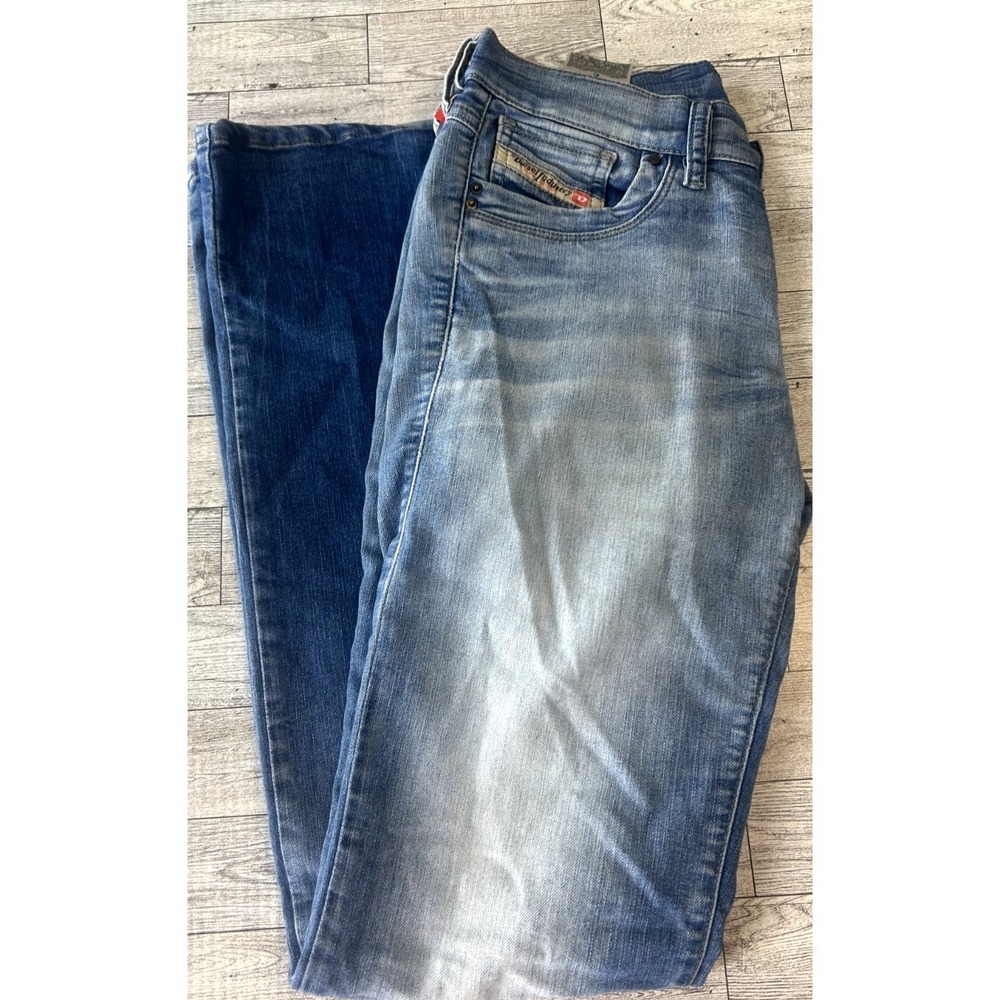 Diesel Ronkoir Regular Bootcut Jeans Women's Size 26 32 Wash Stretch Blue Denim